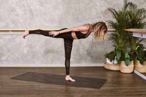 photo of woman in a yoga pose